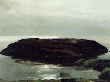 ジョージ・ウェスリー・ベローズ Painting - 海の中の島 写実的な風景 ジョージ・ウェスリー・ベローズ